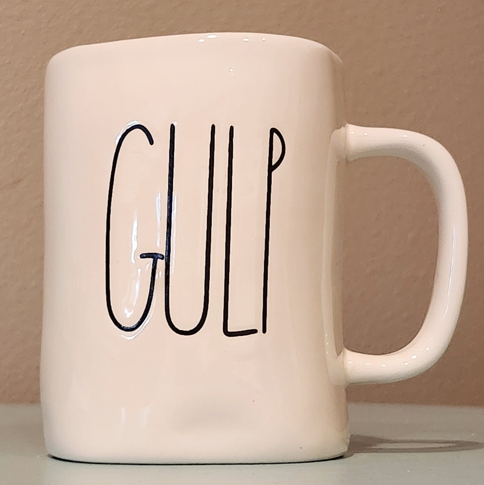 Rae Dunn GULP Mug with Stitch Seam